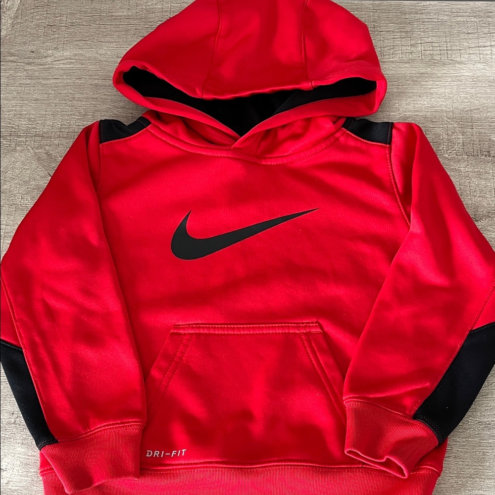 Nike Kids Red and Black Dri-FIT Hoodie